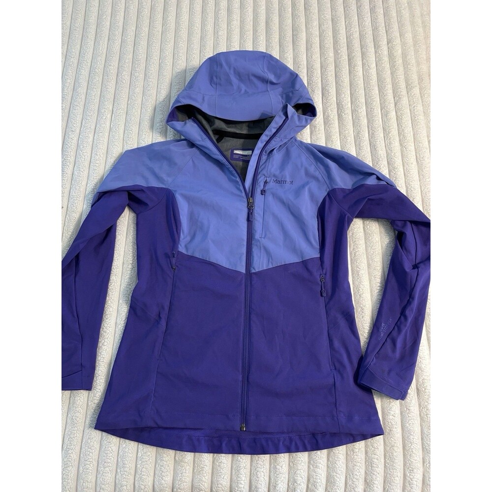 Marmot Zip Up Hooded Gore-Tex Windbreaker Womens Large Two Tone Purple Gorpcore
